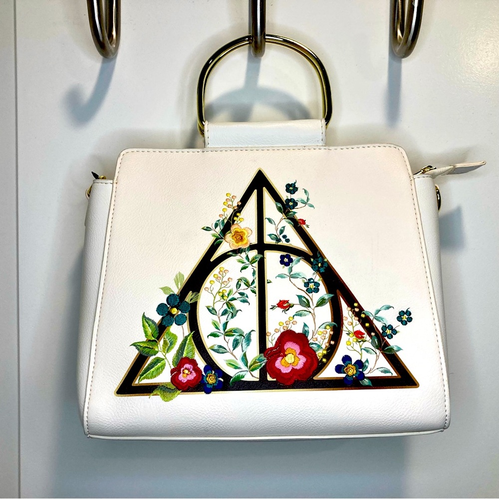 RARE Loungefly Harry Potter Embroiled Deathly Hallows Bag NWOT
